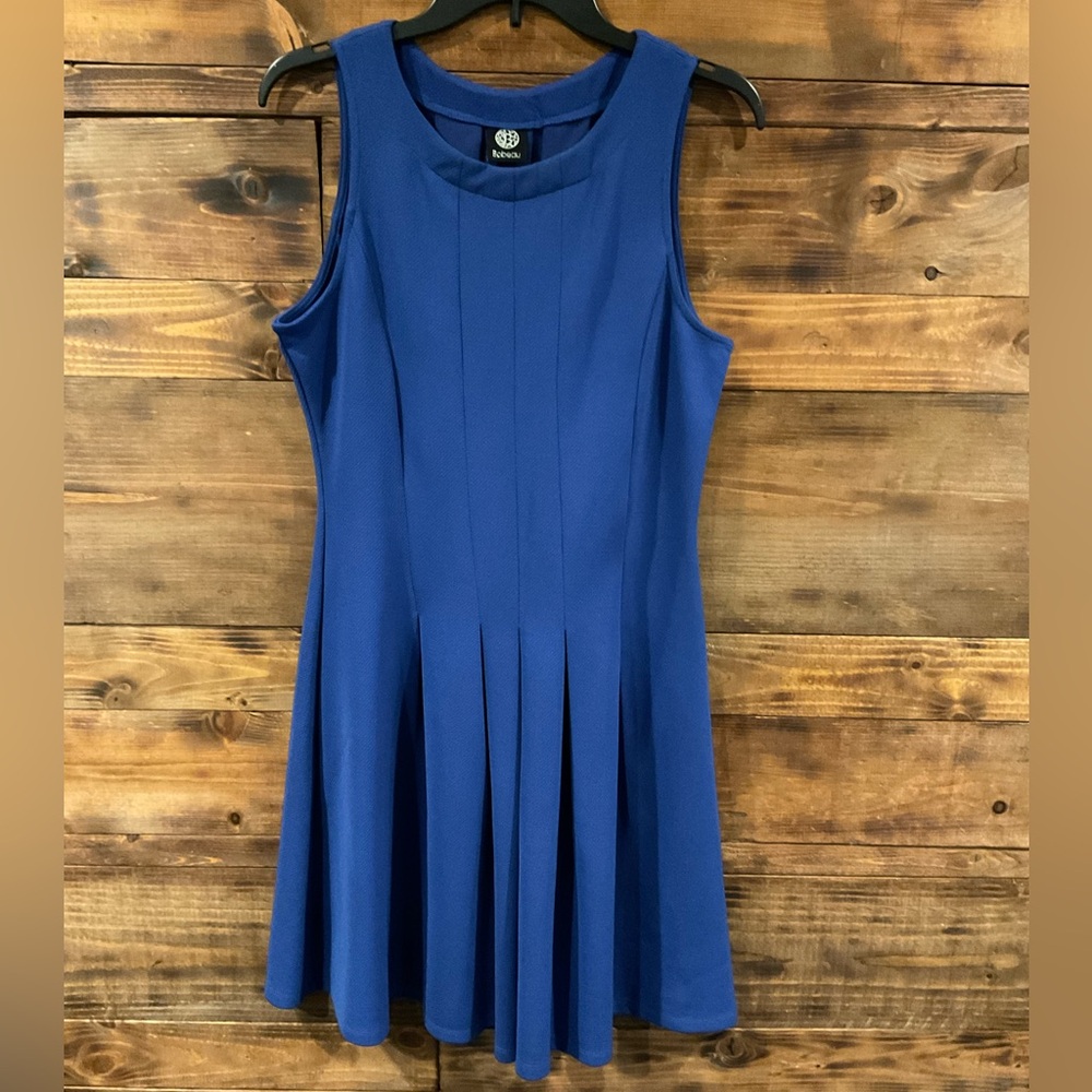 🍎 BOBEAU Nordstrom Knit Dress, Electric Blue Fit&Flare Skater Skirt Large